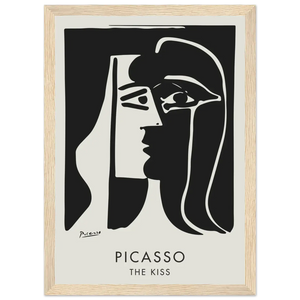 Pablo Picasso The Kiss Artwork Poster - Matte / 8 x 12″ (21 x 29.7cm) / Wood - Poster