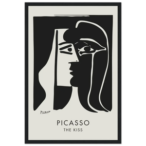 Pablo Picasso The Kiss Artwork Poster - Matte / 12 x 18″ (30 x 45cm) / Black - Poster