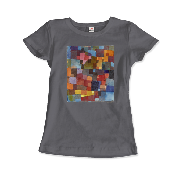 Paul Klee - Raumarchitecturen (Auf Kalt-Warm) Artwork T-Shirt - Women (Fitted) / Charcoal / S - T-Shirt
