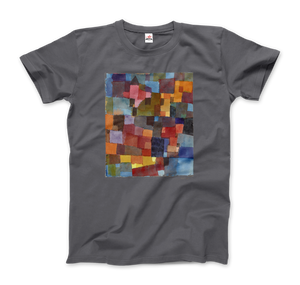 Paul Klee - Raumarchitecturen (Auf Kalt-Warm) Artwork T-Shirt - Men (Unisex) / Charcoal / S - T-Shirt