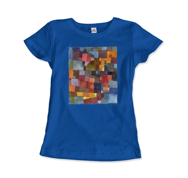 Paul Klee - Raumarchitecturen (Auf Kalt-Warm) Artwork T-Shirt - Women (Fitted) / Royal Blue / S - T-Shirt