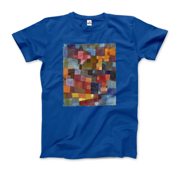 Paul Klee - Raumarchitecturen (Auf Kalt-Warm) Artwork T-Shirt - Men (Unisex) / Royal Blue / S - T-Shirt