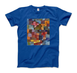 Paul Klee - Raumarchitecturen (Auf Kalt-Warm) Artwork T-Shirt - Men (Unisex) / Royal Blue / S - T-Shirt