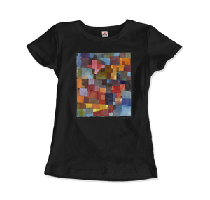 Paul Klee - Raumarchitecturen (Auf Kalt-Warm) Artwork T-Shirt - Women (Fitted) / Black / S - T-Shirt