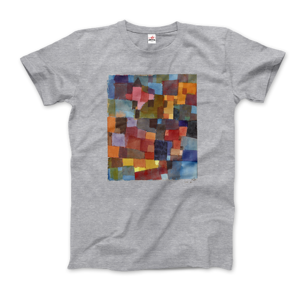 Paul Klee - Raumarchitecturen (Auf Kalt-Warm) Artwork T-Shirt - Men (Unisex) / Heather Grey / S - T-Shirt