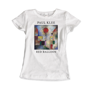 Paul Klee - Red Balloon 1922 Artwork T-Shirt - Women (Fitted) / White / S - T-Shirt