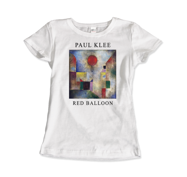 Paul Klee - Red Balloon 1922 Artwork T-Shirt - Women (Fitted) / White / S - T-Shirt