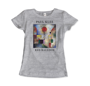Paul Klee - Red Balloon 1922 Artwork T-Shirt - Women (Fitted) / Heather Grey / S - T-Shirt