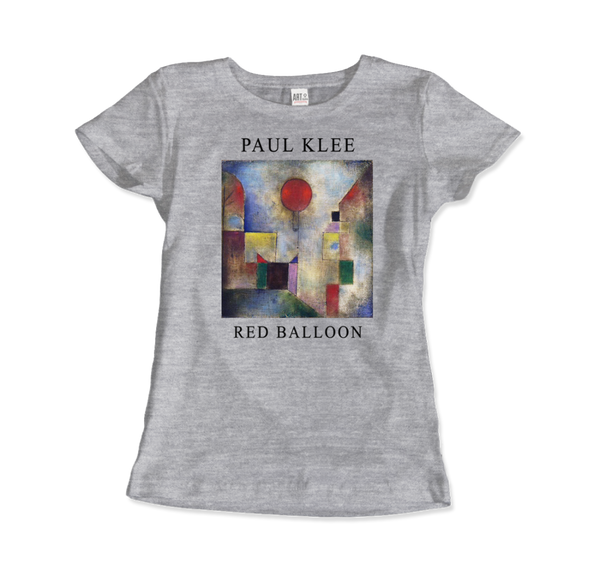 Paul Klee - Red Balloon 1922 Artwork T-Shirt - Women (Fitted) / Heather Grey / S - T-Shirt