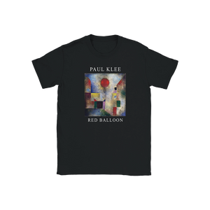 Paul Klee - Red Balloon 1922 Artwork T-Shirt - Youth / Black / S - T-Shirt