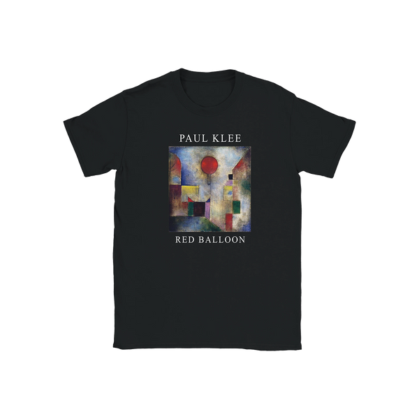 Paul Klee - Red Balloon 1922 Artwork T-Shirt - Youth / Black / S - T-Shirt