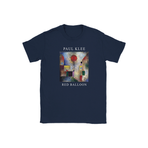 Paul Klee - Red Balloon 1922 Artwork T-Shirt - Youth / Navy / S - T-Shirt