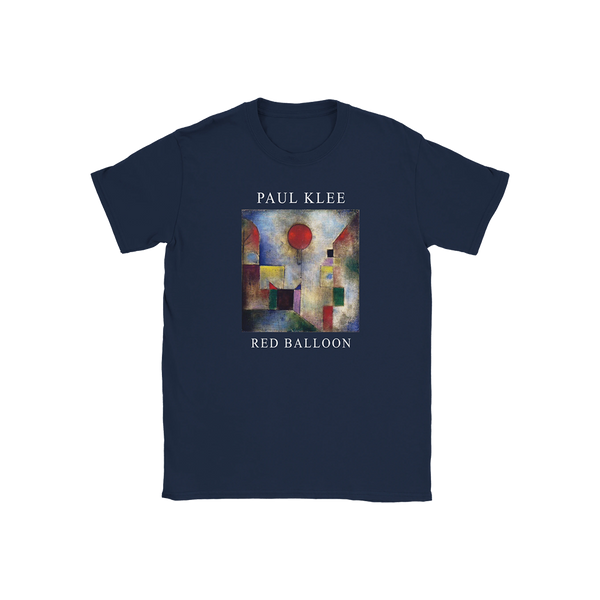 Paul Klee - Red Balloon 1922 Artwork T-Shirt - Youth / Navy / S - T-Shirt