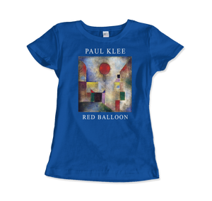 Paul Klee - Red Balloon 1922 Artwork T-Shirt - Women (Fitted) / Royal Blue / S - T-Shirt