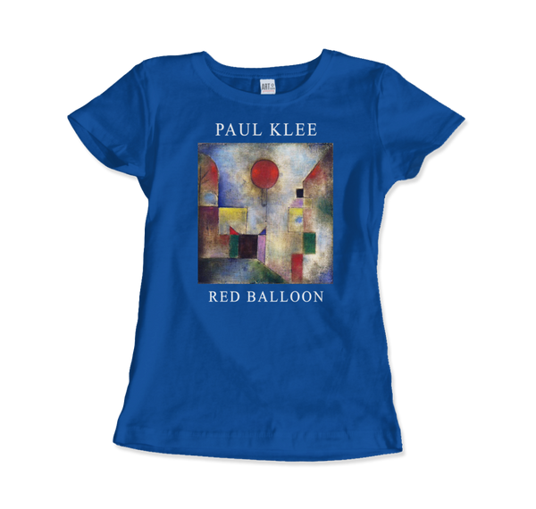 Paul Klee - Red Balloon 1922 Artwork T-Shirt - Women (Fitted) / Royal Blue / S - T-Shirt