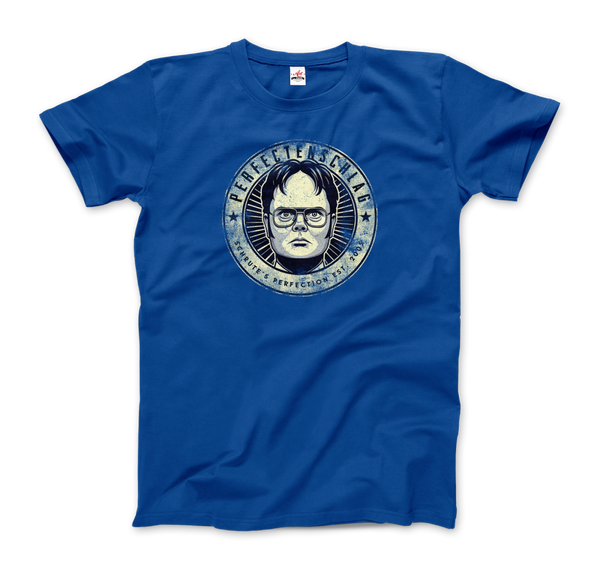 Perfectenschlag - Schrute’s Perfection Distressed T - Shirt Men / Royal Blue S