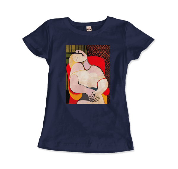 Picasso - A Dream 1932 Artwork T-Shirt - Women / Navy / S - T-Shirt