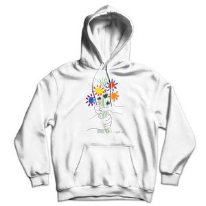 Picasso Bouquet of Peace 1958 Artwork Unisex Hoodie White / S Hoodie