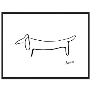Picasso Dachshund Dog Line Art Poster - Matte / 18 x 24″ (45 x 60cm) / Black - Poster