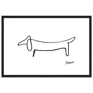Picasso Dachshund Dog Line Art Poster - Matte / 12 x 18″ (30 x 45cm) / Black - Poster