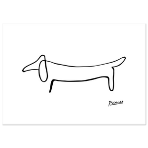 Picasso Dachshund Dog Line Art Poster - Matte / 8 x 12″ (21 x 29.7cm) / None - Poster
