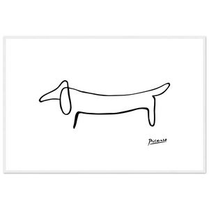 Picasso Dachshund Dog Line Art Poster - Matte / 24 x 36″ (60 x 90cm) / White - Poster