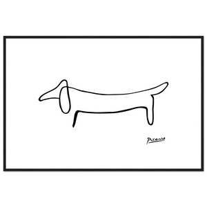 Picasso Dachshund Dog Line Art Poster - Matte / 24 x 36″ (60 x 90cm) / Black - Poster
