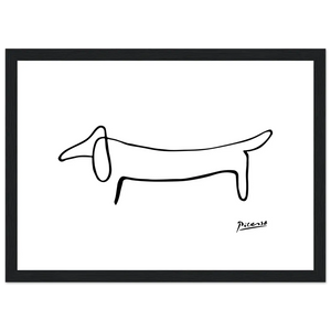 Picasso Dachshund Dog Line Art Poster - Matte / 8 x 12″ (21 x 29.7cm) / Black - Poster