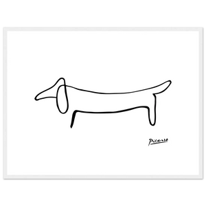 Picasso Dachshund Dog Line Art Poster - Matte / 18 x 24″ (45 x 60cm) / White - Poster