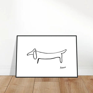Picasso Dachshund Dog Line Art Poster - Poster
