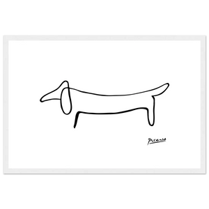Picasso Dachshund Dog Line Art Poster - Matte / 12 x 18″ (30 x 45cm) / White - Poster
