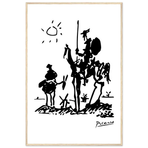 Picasso - Don Quixote of La Mancha 1955 Artwork Poster - Matte / 24 x 36″ (60 x 90cm) / Wood - Poster