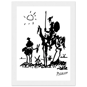 Picasso - Don Quixote of La Mancha 1955 Artwork Poster - Matte / 8 x 12″ (21 x 29.7cm) / White - Poster