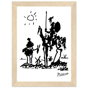 Picasso - Don Quixote of La Mancha 1955 Artwork Poster - Matte / 8 x 12″ (21 x 29.7cm) / Wood - Poster