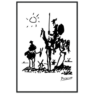 Picasso - Don Quixote of La Mancha 1955 Artwork Poster - Matte / 24 x 36″ (60 x 90cm) / Black - Poster