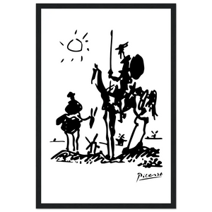 Picasso - Don Quixote of La Mancha 1955 Artwork Poster - Matte / 12 x 18″ (30 x 45cm) / Black - Poster