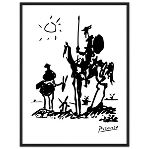 Picasso - Don Quixote of La Mancha 1955 Artwork Poster - Matte / 18 x 24″ (45 x 60cm) / Black - Poster