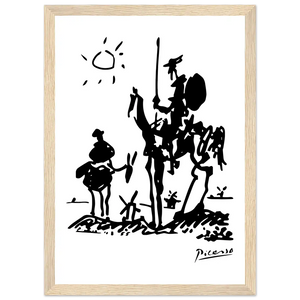 Picasso - Don Quixote of La Mancha 1955 Artwork Poster - Matte / 12 x 18″ (30 x 45cm) / Wood - Poster