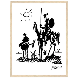 Picasso - Don Quixote of La Mancha 1955 Artwork Poster - Matte / 18 x 24″ (45 x 60cm) / Wood - Poster
