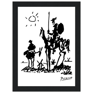 Picasso - Don Quixote of La Mancha 1955 Artwork Poster - Matte / 8 x 12″ (21 x 29.7cm) / Black - Poster