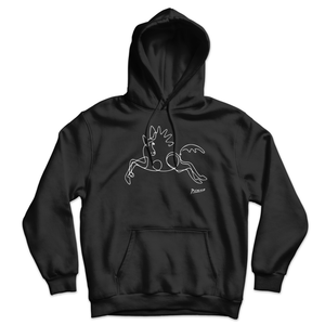 Picasso Horse Line Art Unisex Hoodie - Black / S - Hoodie