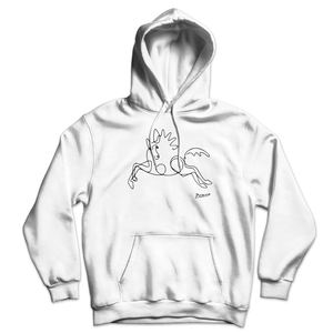 Picasso Horse Line Art Unisex Hoodie - White / S - Hoodie