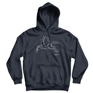 Picasso Horse Line Art Unisex Hoodie - Navy / S - Hoodie