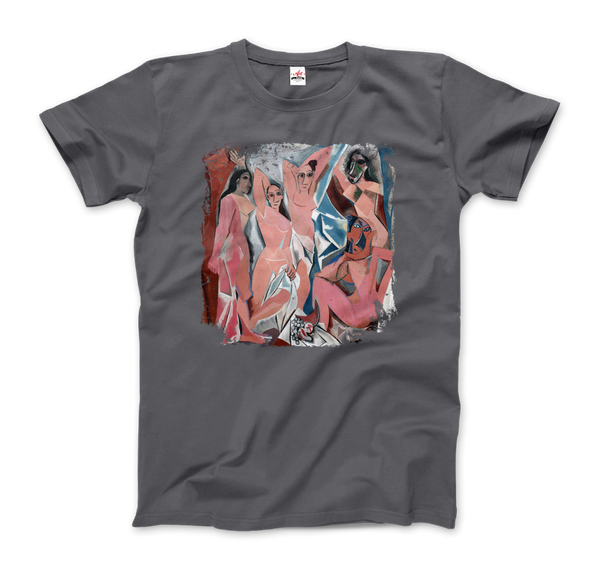 Picasso - Les Demoiselles d’Avignon 1907 Artwork T-Shirt Men / Charcoal S