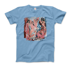 Picasso - Les Demoiselles d’Avignon 1907 Artwork T-Shirt Men / Light Blue S