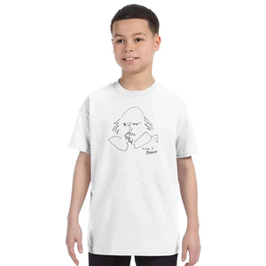 Picasso - William Shakespeare Portrait 1964 Art T-Shirt - Youth / White / S - T-Shirt