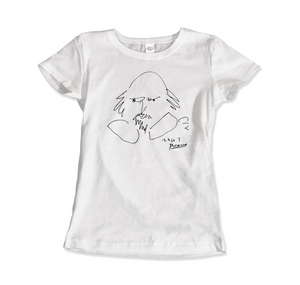Picasso - William Shakespeare Portrait 1964 Art T-Shirt - Women (Fitted) / White / S - T-Shirt