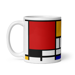 Piet Mondrian Composition Artwork Mug - 11oz (325mL) - Mug