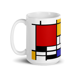 Piet Mondrian Composition Artwork Mug - 15oz (444mL) - Mug
