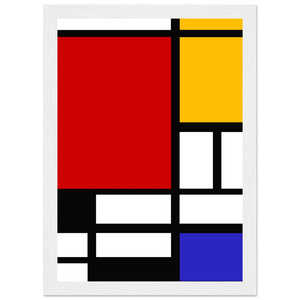 Piet Mondrian - Composition with Red Yellow and Blue 1942 Artwork Poster Matte / 8 x 12″ (21 29.7cm) White